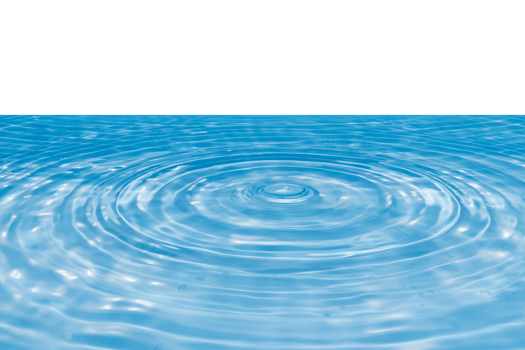 Defocus blurred transparent blue colored clear calm water surface texture with splashes reflection. Trendy abstract nature background. Water waves in sunlight with copy space. Blue watercolor shine. png
