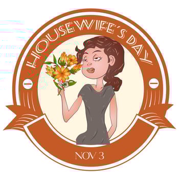 Housewife Day Vector