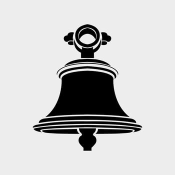 The bell of Hindu temple vector icon.