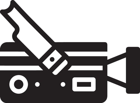 Camera photography icon symbol vector image. Illustration of multimedia photographic lens graphic design image