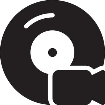 Camera photography icon symbol vector image. Illustration of multimedia photographic lens graphic design image
