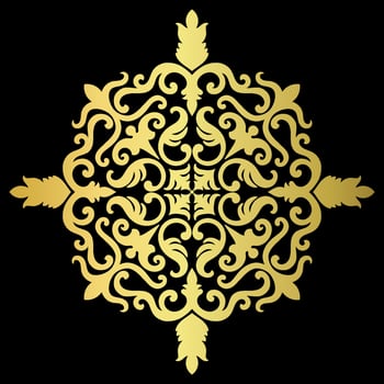 Golden mandala.Mandala de lujo .color dorado vector