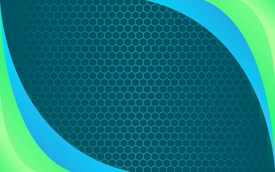 Abstract sports green and blue light background, with arch shapes on both sides vector