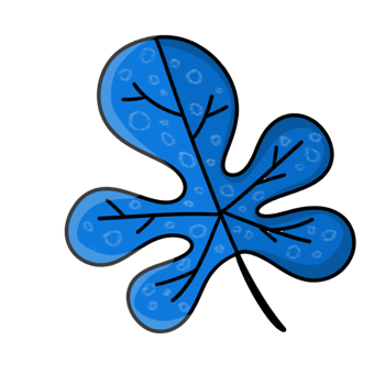 Blue Leaf Illustration png