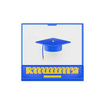 Laptop Education 3D Icon png