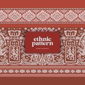 Tenun Indonesia Sumba Pattern weaving background vector