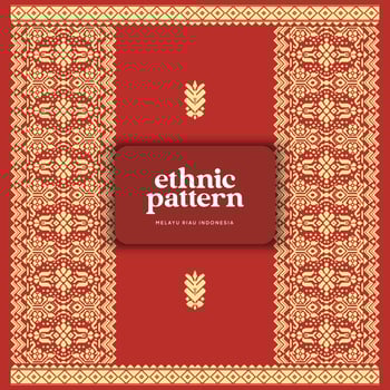 Tenun Indonesia Melayu Riau Pattern weaving background vector