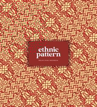 Tenun Indonesia Melayu Riau Pattern weaving background vector