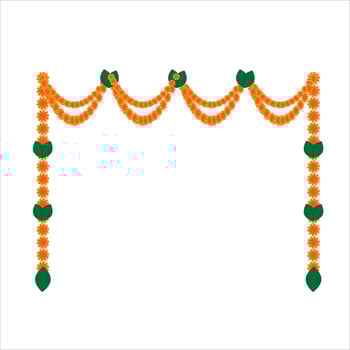 Beautiful Diwali Toran Coloring Pages for Kids vector