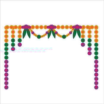Diwali Toran Art, Decorating Ideas in Illustrations vector