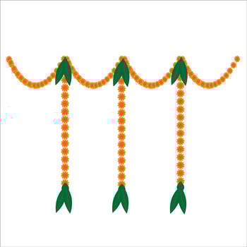 Artistic Rangoli and Toran for Diwali vector