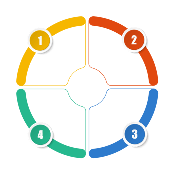 Infographic with 4 steps, process or options. png