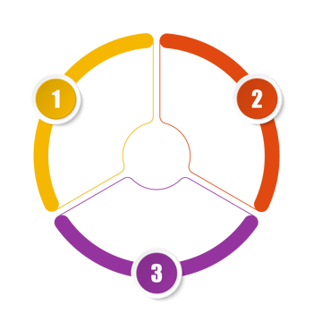 Infographic with 3 steps, process or options. png