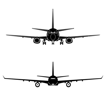 Plane and aviation silhouette icon overlay. Airplane and aircraft shape and shapes. Graphic resource and backdrop. PNG