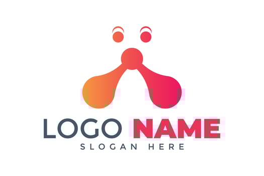 Modern minimalist panda type logo design template vector