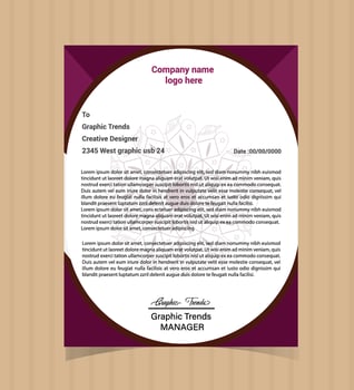 Professional Business Letterhead Template Design vector