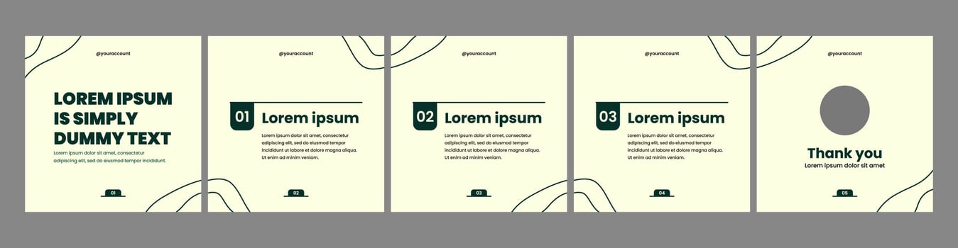 simple editable carousel template for social media posts vector