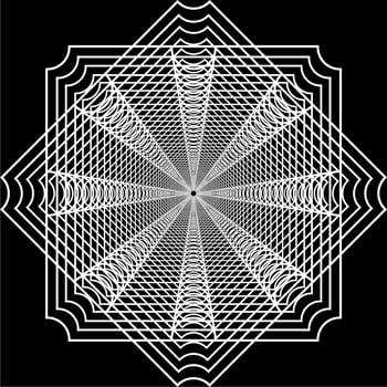 Visual of the Optical Illusion Created from Square Lines Composition, can use for Background, Decoration, Wallpaper, Tile, Carpet Pattern, Modern Motifs, Contemporary Ornate, or Graphic Design Element vector