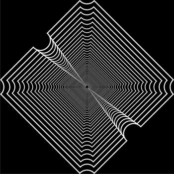 Visual of the Optical Illusion Created from Square Lines Composition, can use for Background, Decoration, Wallpaper, Tile, Carpet Pattern, Modern Motifs, Contemporary Ornate, or Graphic Design Element vector