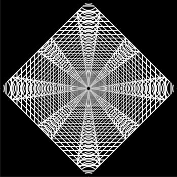 Visual of the Optical Illusion Created from Square Lines Composition, can use for Background, Decoration, Wallpaper, Tile, Carpet Pattern, Modern Motifs, Contemporary Ornate, or Graphic Design Element vector