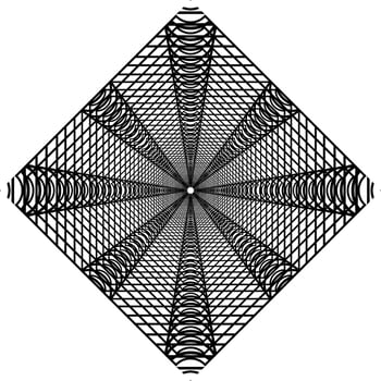 Visual of the Optical Illusion Created from Square Lines Composition, can use for Background, Decoration, Wallpaper, Tile, Carpet Pattern, Modern Motifs, Contemporary Ornate, or Graphic Design Element vector