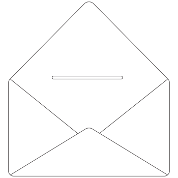 Mail Communicating Sticker 2D Outline Illustrations png