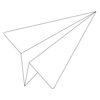 Paper Plane Communicating Sticker 2D Outline Illustrations png
