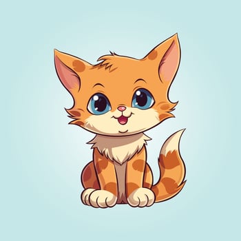 Vector cute cat illustration