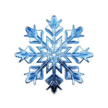 AI generated Beautiful Snowflake with Intricate Symmetrical Patterns png
