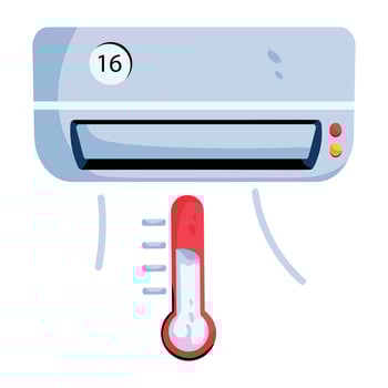 Trendy AC Temperature vector