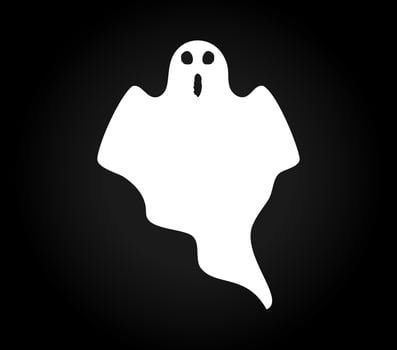 white halloween ghost vector