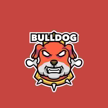 Bulldog mascot logo design vector