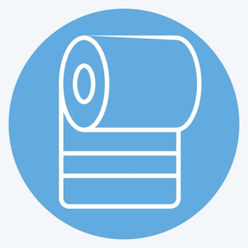 Icon Toilet Paper. related to Cleaning symbol. blue eyes style. simple design editable. simple illustration vector