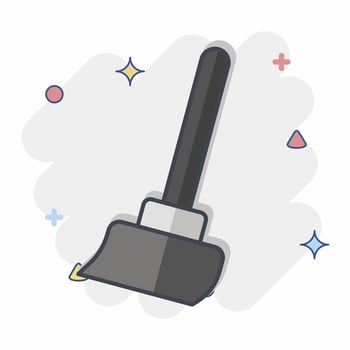 Icon Broom. related to Cleaning symbol. comic style. simple design editable. simple illustration vector