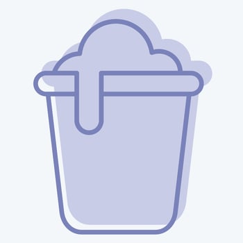 Icon Bucket. related to Cleaning symbol. two tone style. simple design editable. simple illustration vector