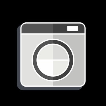 Icon Washing Machine. related to Cleaning symbol. glossy style. simple design editable. simple illustration vector