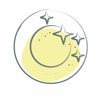 Icon Wink. related to Cleaning symbol. Color Spot Style. simple design editable. simple illustration vector