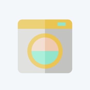 Icon Washing Machine. related to Cleaning symbol. flat style. simple design editable. simple illustration vector