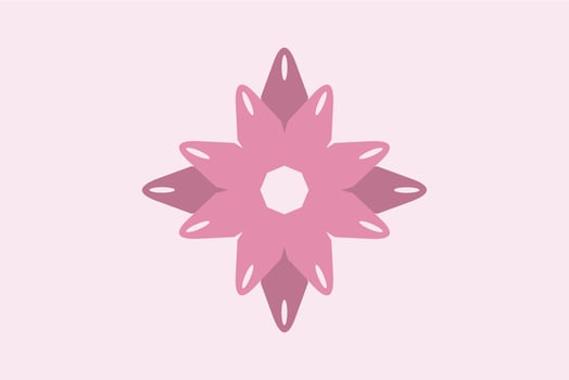 beautiful flower shape, beautiful floral color vector