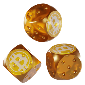 Dice Bitcoin Gold ,BTG Glass Dice Crypto 3D Icon png