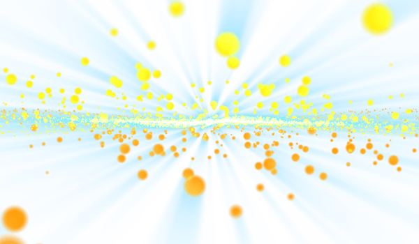 3D abstract digital technology yellow-orange light particles png