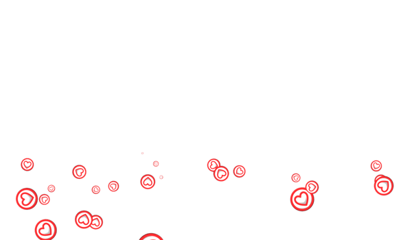 red heart shaped icon particles bouncing against the ground png