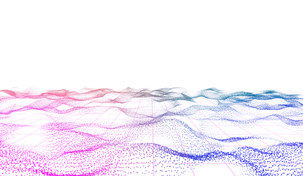 3D abstract digital technology multicolored light particles png