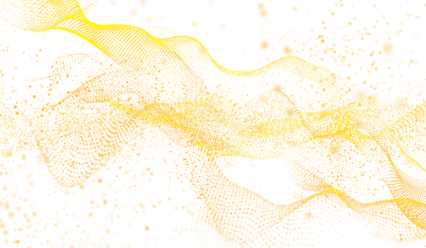 3D abstract digital technology yellow-orang light particles png
