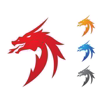 Dragon vector icon illustration
