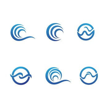 Water wave icon vector