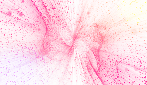 3D abstract digital technology pink light particles wave png