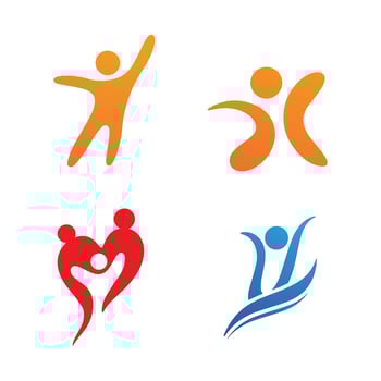 Health life people logo vector