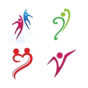 Health life people logo vector