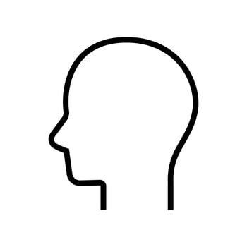 Human line icon vector isolated on white background.